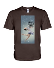 Ice skating Focus on the good Gift for you V-Neck T-Shirt tile