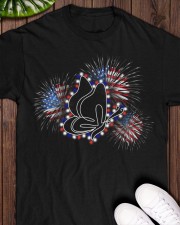 Butterfly flag fireworks Classic T-Shirt apparel-classic-tshirt-lifestyle-front-160