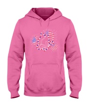 Butterfly flag fireworks Hooded Sweatshirt tile