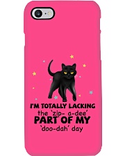Black cat i am totally cat lovers Phone Case tile