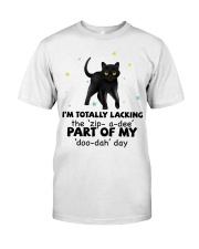 Black cat i am totally cat lovers Classic T-Shirt front