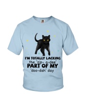 Black cat i am totally cat lovers Youth T-Shirt tile