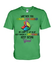 Butterfly keep making difference butterfly lovers V-Neck T-Shirt tile