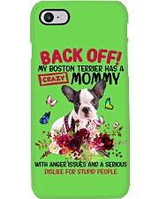 Boston Terrier has a crazy mommy Gift for you Phone Case tile