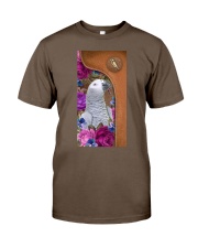 African gray magical gift for bird lover Classic T-Shirt tile