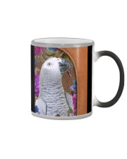 African gray magical gift for bird lover Color Changing Mug tile
