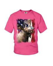 Moose butterfly on nose moose lovers Youth T-Shirt tile