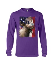 Moose butterfly on nose moose lovers Long Sleeve Tee tile