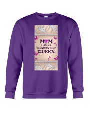 Butterfly mom above queen gift for family members Crewneck Sweatshirt tile