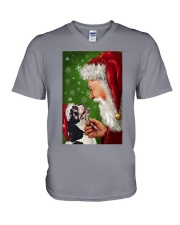 Boston Happiness Santa Claus Gift For Christmas V-Neck T-Shirt tile