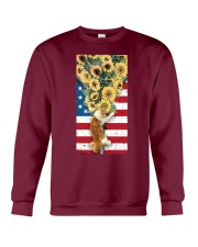 Cat flowers and freedom cat lovers cat moms Crewneck Sweatshirt tile