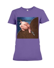 Pig super cool pig lovers Premium Fit Ladies Tee tile