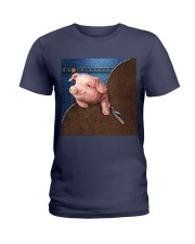 Pig super cool pig lovers Ladies T-Shirt tile
