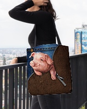 Pig super cool pig lovers All-over Tote aos-all-over-tote-lifestyle-front-05