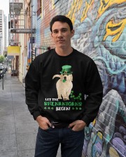 Golden retriever let the shenanigans begins Crewneck Sweatshirt lifestyle-unisex-sweatshirt-front-2