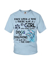Dolphin dog it was me the end dolphin lover Youth T-Shirt tile