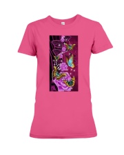 Butterfly Pink diamond rose Gift for you Premium Fit Ladies Tee tile