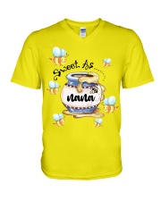 Sweet as nana gift for family members V-Neck T-Shirt tile