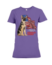 German Shepherd Proud to be an soldier Gift for u Premium Fit Ladies Tee tile