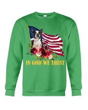 In God we trust boston terrier Gift for you Crewneck Sweatshirt tile
