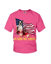 In God we trust boston terrier Gift for you Youth T-Shirt tile