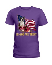 In God we trust boston terrier Gift for you Ladies T-Shirt tile