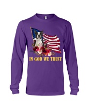 In God we trust boston terrier Gift for you Long Sleeve Tee tile