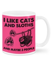 Cat and sloth three people Mugs tile