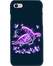 Turtle magical purple butterfly Phone Case tile
