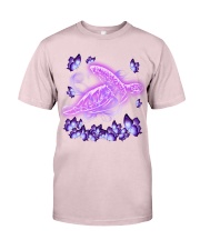 Turtle magical purple butterfly Premium Fit Mens Tee tile
