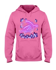 Turtle magical purple butterfly Hooded Sweatshirt tile