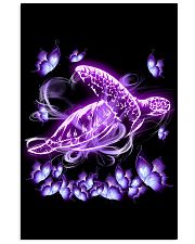 Turtle magical purple butterfly Vertical Poster tile