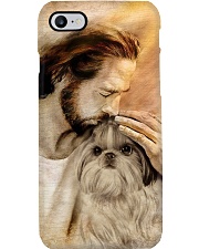 Jesus with lovely Shih tzu - for shih tzu lover Phone Case tile