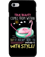 Flamingo true beauty come from within Phone Case tile