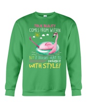 Flamingo true beauty come from within Crewneck Sweatshirt tile