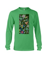 Hummingbird green flowers hummingbird lovers Long Sleeve Tee tile