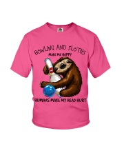 Sloth And Bowling make me happy Gift for you Youth T-Shirt tile