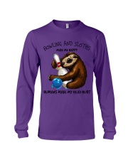 Sloth And Bowling make me happy Gift for you Long Sleeve Tee tile