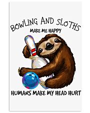 Sloth And Bowling make me happy Gift for you Vertical Poster tile