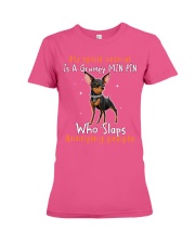 Miniature Pinscher annoying people min pin lovers Premium Fit Ladies Tee tile