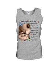 Cat by your side cat lover cat mom Unisex Tank tile