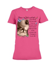 Cat by your side cat lover cat mom Premium Fit Ladies Tee tile