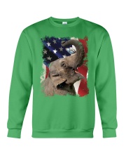 Elephant butterfly on nose elephant lovers Crewneck Sweatshirt tile