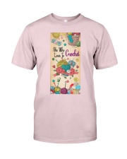 Crochet Who loves to crochet Gift for you Premium Fit Mens Tee tile