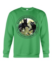 Cat no matter cat lovers cat moms Crewneck Sweatshirt tile