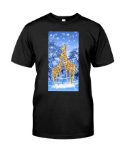 Giraffe winter sky phone case Classic T-Shirt tile