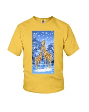 Giraffe winter sky phone case Youth T-Shirt tile