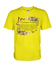 Butterfly angel in the sky butterfly lovers V-Neck T-Shirt tile