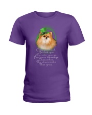 Pomeranian may good luck be dog moms Ladies T-Shirt tile