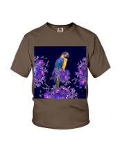 Parrot flowers lavenders parrot lovers Youth T-Shirt tile